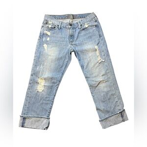 Abercrombie & Fitch Y2K Distressed Low Rise Jeans Size 6